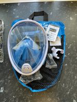 2 x Full Face Snorkel Masks  Adults -  L /  XL  + 2 microfibre towels brand new