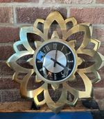 MCM Brass Sunburst WALL Clock 45 Cm Diameter Full Working Order