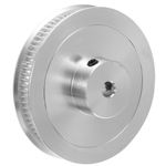 Sturdy Silver Aluminum Alloy Timing Pulley for Bike Synchronous Belt Wheel
