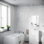 Grey Galaxy Cladding Modern PVC Panels Shower Wet Wall Panels 2700x250x5mm