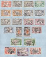 (F326-22) 1954 Nigeria mix of 21stamps QEII 1/2d to 1pound (V)