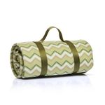Picnic Blanket Waterproof Fleece Outdoor Camping Foldable Roll Up 120x135cm