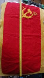 Vintage 1950s USSR Rushion Cotton/hessian Flag