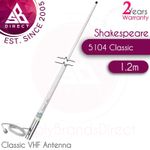 Shakespeare 5104 1.2m Classic Fiberglass Marine VHF Antenna│3dB│50 Ohms│InUK