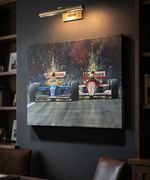 Nigel Mansell  Ayrton Senna Spain 1991 canvas art prints by Greg Tillett F1