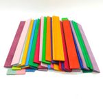 Bauspiel Wooden Rainbow Slats 18cm Set of 42 Waldorf Montessori Loose Parts