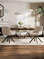 Goeurvant Set of 2 9Colours&Materials Dining Chairs Swivel Upholstered Chairs