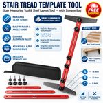 Stair Measuring Tool Stair Tread Template Tool Shelf Layout Tool w/ Storage Bag