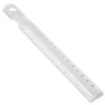 Reusable Plastic Straight Ruler with 2X Magnifying Bar Portable Measuring Tool