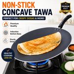 NON STICK CONCAVE TAWA, TAVA, PAN. FOR NAAN, CHAPATI, ROTI, FLAT BREAD, PANCAKES