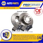 2x Solid Brake Discs and Pads fits AUDI A3 8P1, 8P7, 8PA Rear 03 to 13 253mm Set