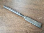Vintage completely blunt wood punch to clear marked 3/4" Foreign, 7 3/4" long. 