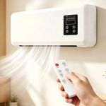 Ductless Wall Mounted Air Conditioning Unit, Dual Cool & Heat Split Fan