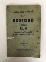 Bedford RLH Instruction Book Owners Handbook Special Appliance Fire Tender 1958