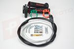Genuine Domino XM2 Quick Action Throttle & Venhill Cable Kit - Black & Red Grips
