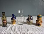 Lot of 5 Collectable Miniature Bottles & Pots incl Chivas Regal 12, Jugs