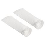 2 Pcs 4" White PP Ring Filter Socks 5 Micron Mesh Bags Pool Skimmer Basket