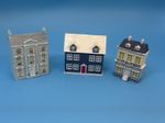 Dolls House 1:12 Scale Miniature Townhouses Building Facades Set of 3