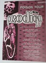 THE PRODIGY - THE UK POISON TOUR 1995 PROMO POSTER 42X60 cm Dance/Electronic