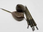 X10 3oz Inline Carp Fishing Leads For Avid SHORT Pva Bag Stems Camo Green Matt