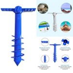 SCREW IN PARASOL ADJUSTABLE BASE HOLDER UMBRELLA GROUND SPIKE BEACH STAND BEST