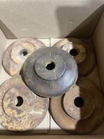 (8) Antique Brick Wall Tie Round Anchor Plate Cast Iron Salvage