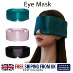 100% Mulberry Silk Sleep Eye Mask Adjustable Padded Drowsy Dupe Wrap UK