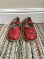 Kickers Vintage Red Mary Jane Leather Shoes UK Size 4 EU 37
