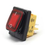 BUFFALO WATERPROOF RED ROCKER SWITCH ON OFF AS333 CONTACT GRILL GRIDDLE FRYER