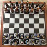 chess set and board Knights And Dragons 34cm X 34cm