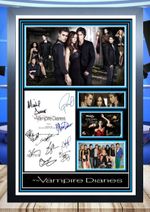 (91) vampire diaries  cast signed photograph unframed/framed  (reprint) @@@@@@@