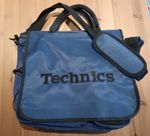 TECHNICS RECORD BAG RUCKSACK 50 VINYL 12"s/LP BLUE/BLACK HANDLES SHOULDER STRAP