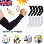 1/5Pairs Cooling Arm Sleeves Cover UV Sun Protection Outdoor Sports For Men Wome