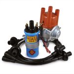 Air Cooled VW Powerspark Electronic Distributor 8mm Leads & Viper Blue Dry Coil