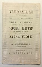 Vaudeville Theatre Strand Our Boys by Henry J Byron 1902 programme