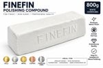 Finefin White Polishing Compound 800g Mirror Finish Gold Silver Metal Buffing Ba