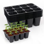 1/10 Pack Seed Trays Multi Cell Reusable Seedling Plug Trays with Holes UK