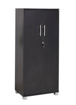 Storage Cabinet 2-Door Locking Cupboard Office Filing Cabinet Black 125cm