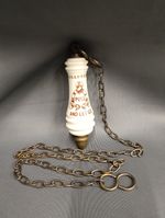 THOMAS CRAPPER HIGH LEVEL CISTERN LOO PULL / TOILET PULL, CHUNKY BRASS CHAIN