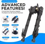 V9 Adjustable Rifle Bipod 7.5''-9'' QD Picatinny Rail Bipod for Shooting Hunting