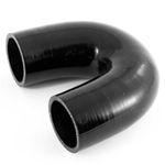 180 Degree Silicone Hose Elbow Bend 16mm Black Rubber Coolant Radiator Pipe