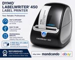 Dymo LabelWriter 450 Label Printer with PSU, USB lead, spool & FREE labels