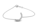18K White Gold Lab Grown Diamond Bracelet, Arabic Alphabet RAA, 0.09ct