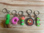 Kidrobot The Simpsons 25th Anniversary Blind Box Keychains - Set of 5 Brand New