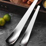 Ice Cream Spoons Stainless Steel Long Handle Serving Yogurt Dessert Spoons Silve