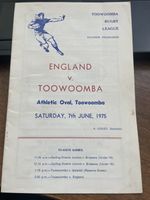 1975 TOOWOOMBA V ENGLAND - TOUR MATCH