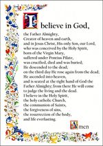 I BELIEVE IN GOD, THE FATHER ALMIGHTY - APOSTLES' CREED UNFRAMED A4 PRINT 135