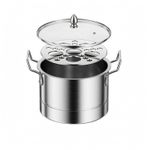 Steaming Insert Pot Side Handles Cookware Induction Ready