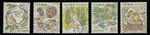 Japan 2024 Autumn Greetings 85Y Postcard Rate Complete Used Set Sc# 4764 a-e