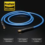 OFC Silver Plated USB Cable HiFi DAC Decoding USB-A to USB-B Connector for Audio